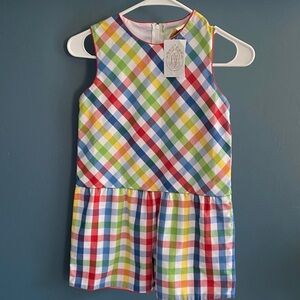NWT TBBC plaid romper size 10